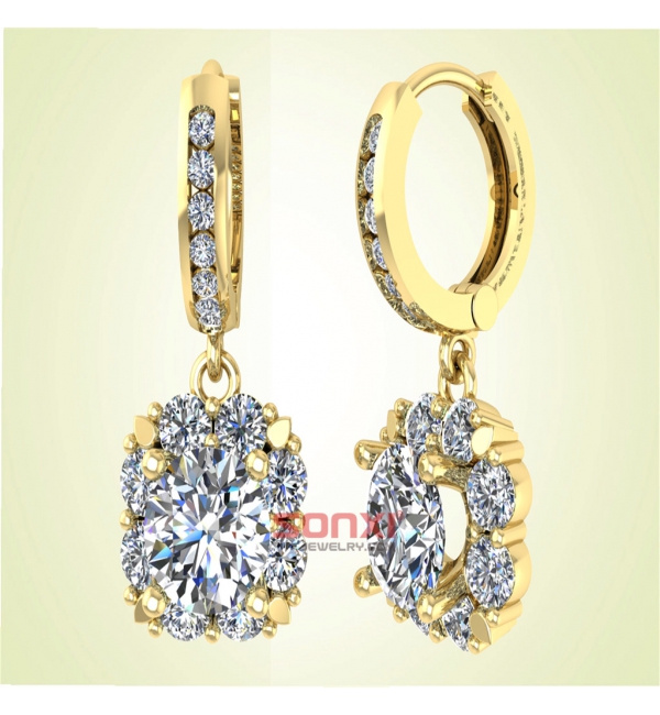 QUALITY YOUNG GOLD HANGING EARRINGS