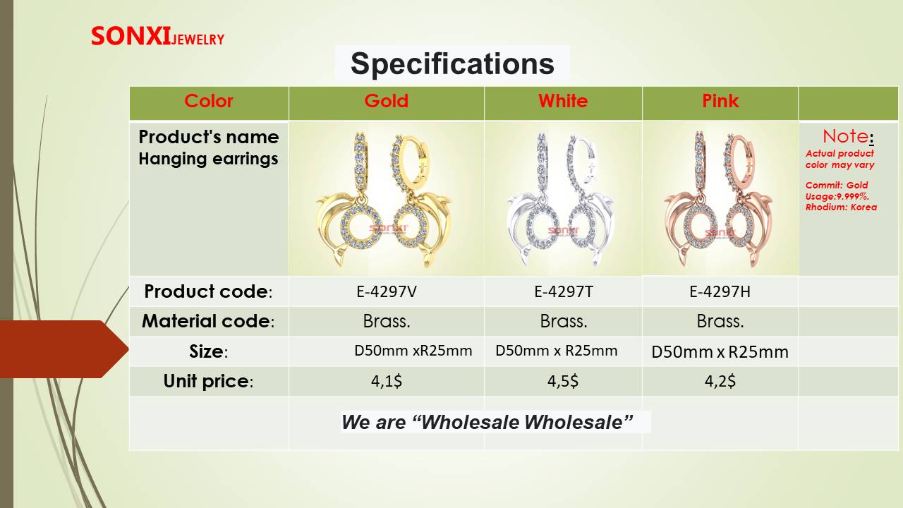 QUALITY QUALITY GOLDEN SHORT EARCHING EARCHINGS